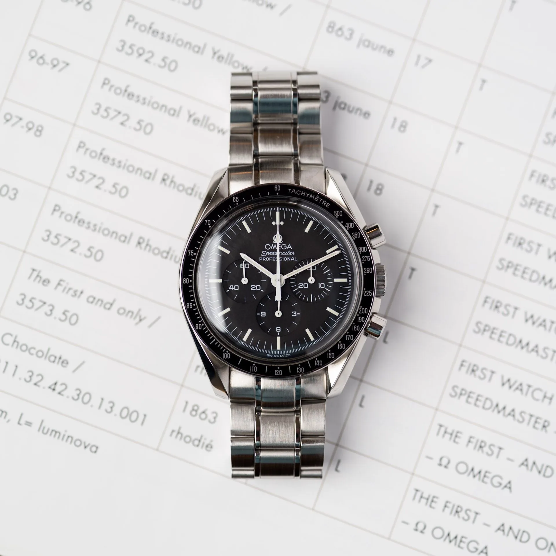 Speedmaster 3572.50.00 Acier "Hesalite Sandwich" – 2005