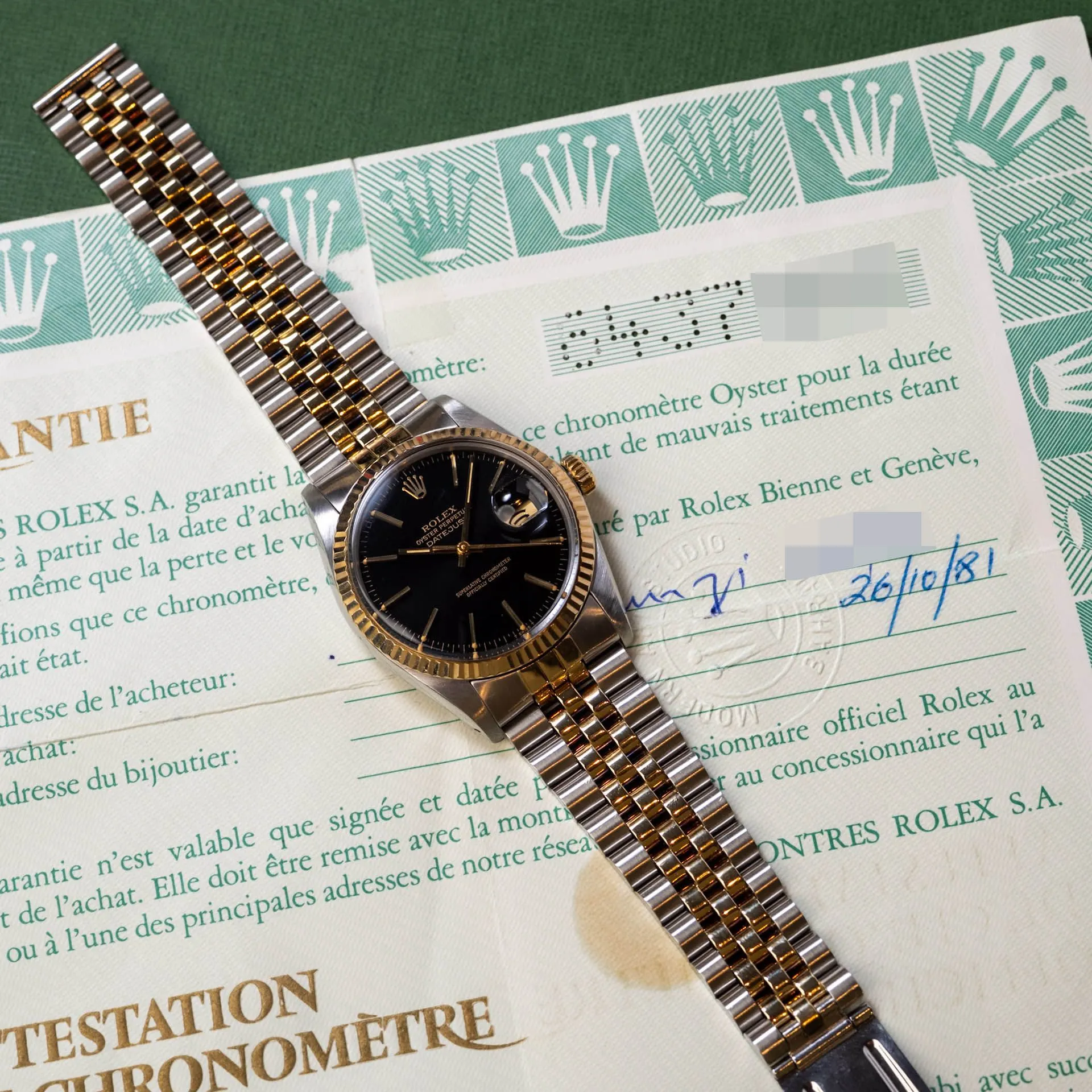 Datejust 16013 Or et Acier "Bi-Ton" – 1981