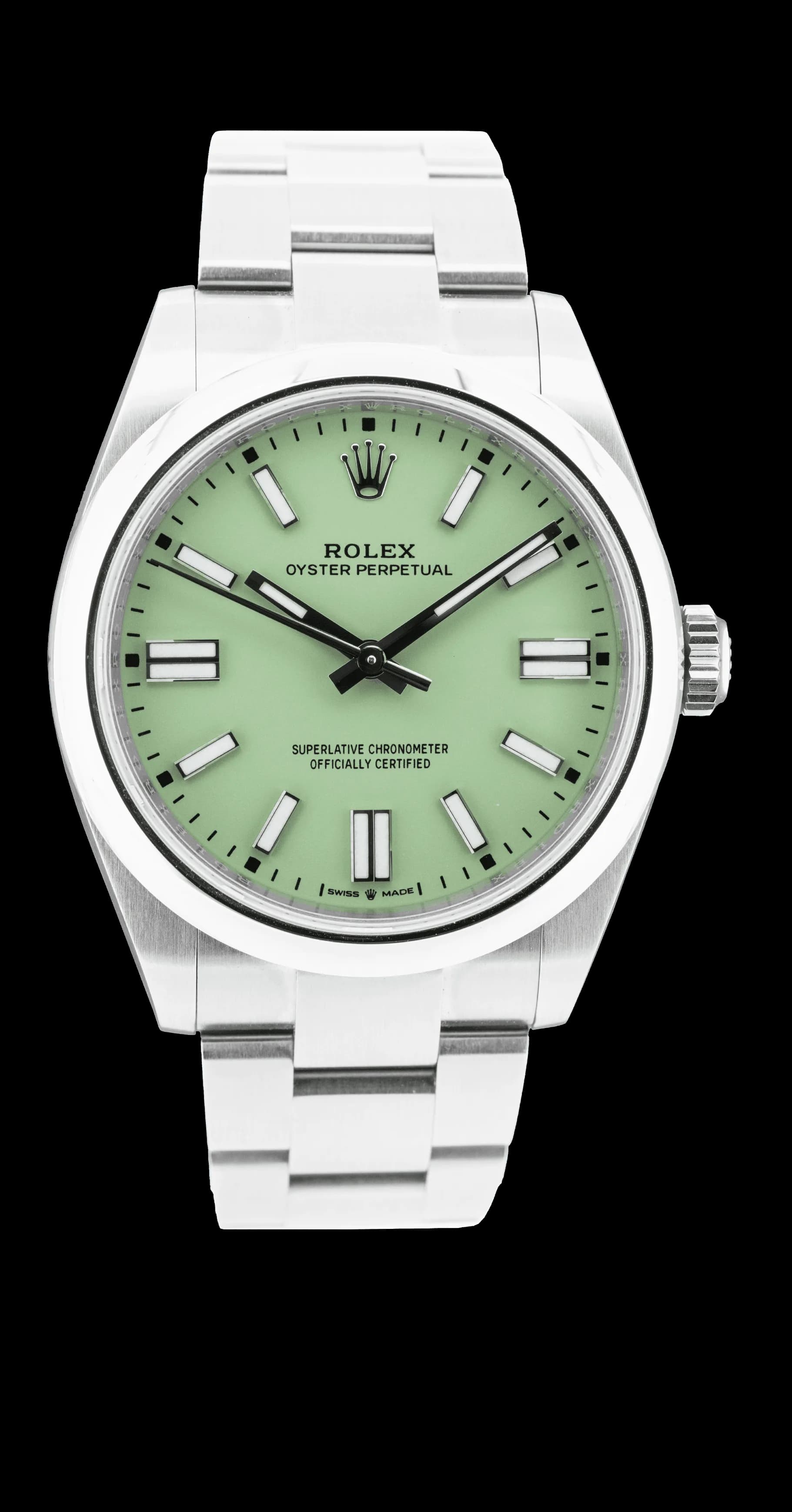 Oyster Perpetual 134300 Acier "Pistachio" – 2025
