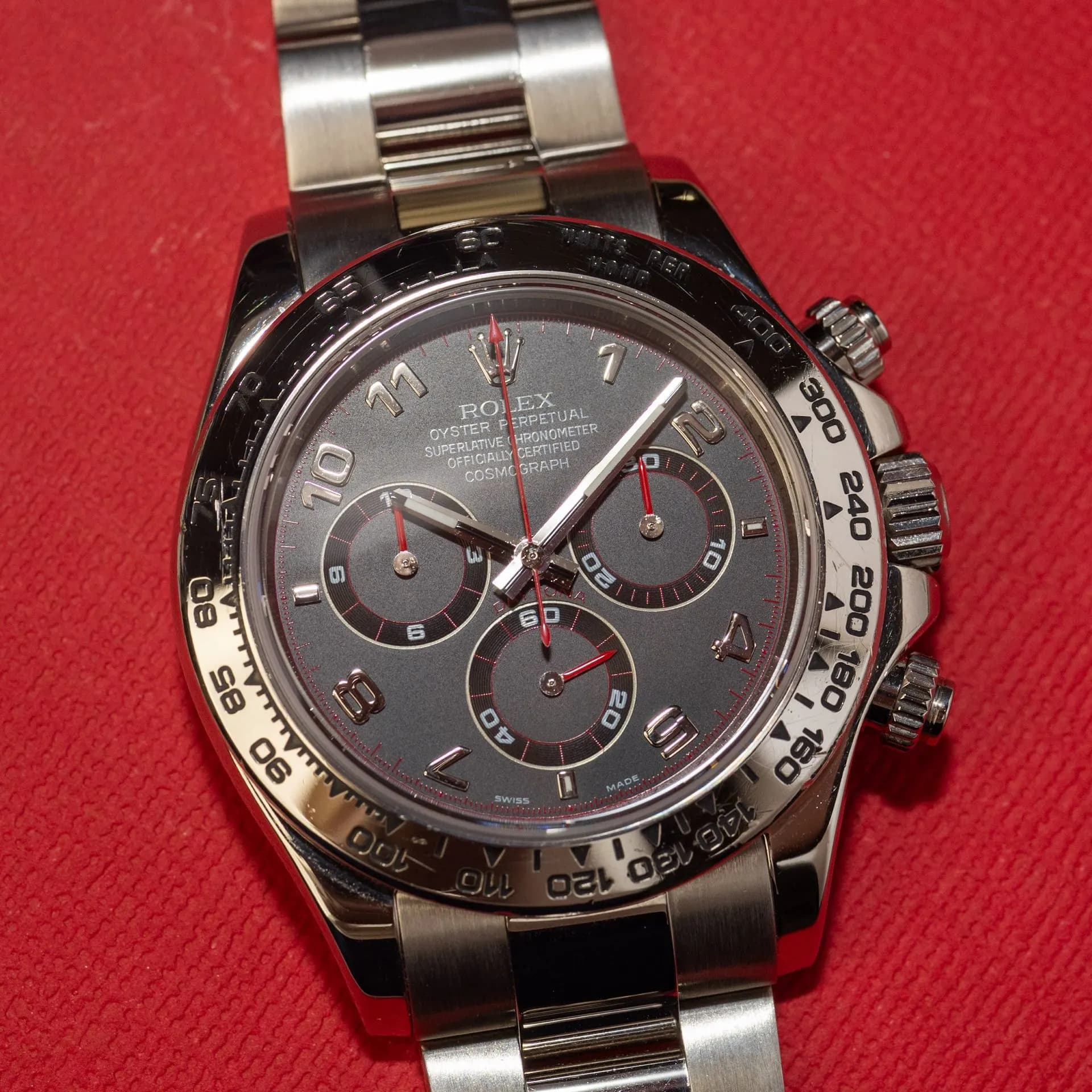 116509 Racing Rolex Daytona 116509 Or Blanc Cadran Racing Anthracite - Paris | 41Watch