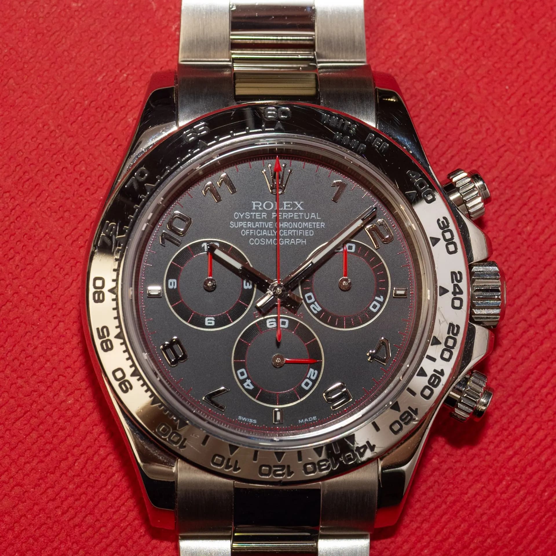 116509 Racing Rolex Daytona 116509 Or Blanc Cadran Racing Anthracite | 41Watch