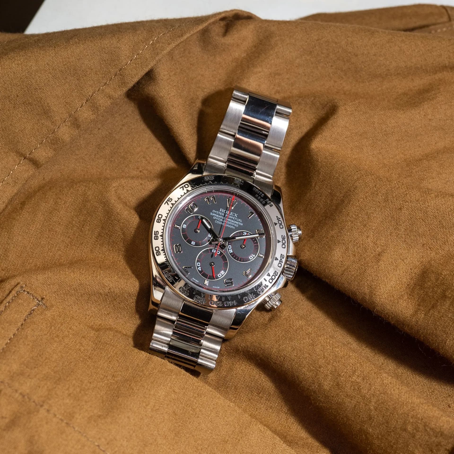 116509 Racing Rolex Daytona 116509 Or Blanc Cadran Racing Anthracite - Paris | 41Watch