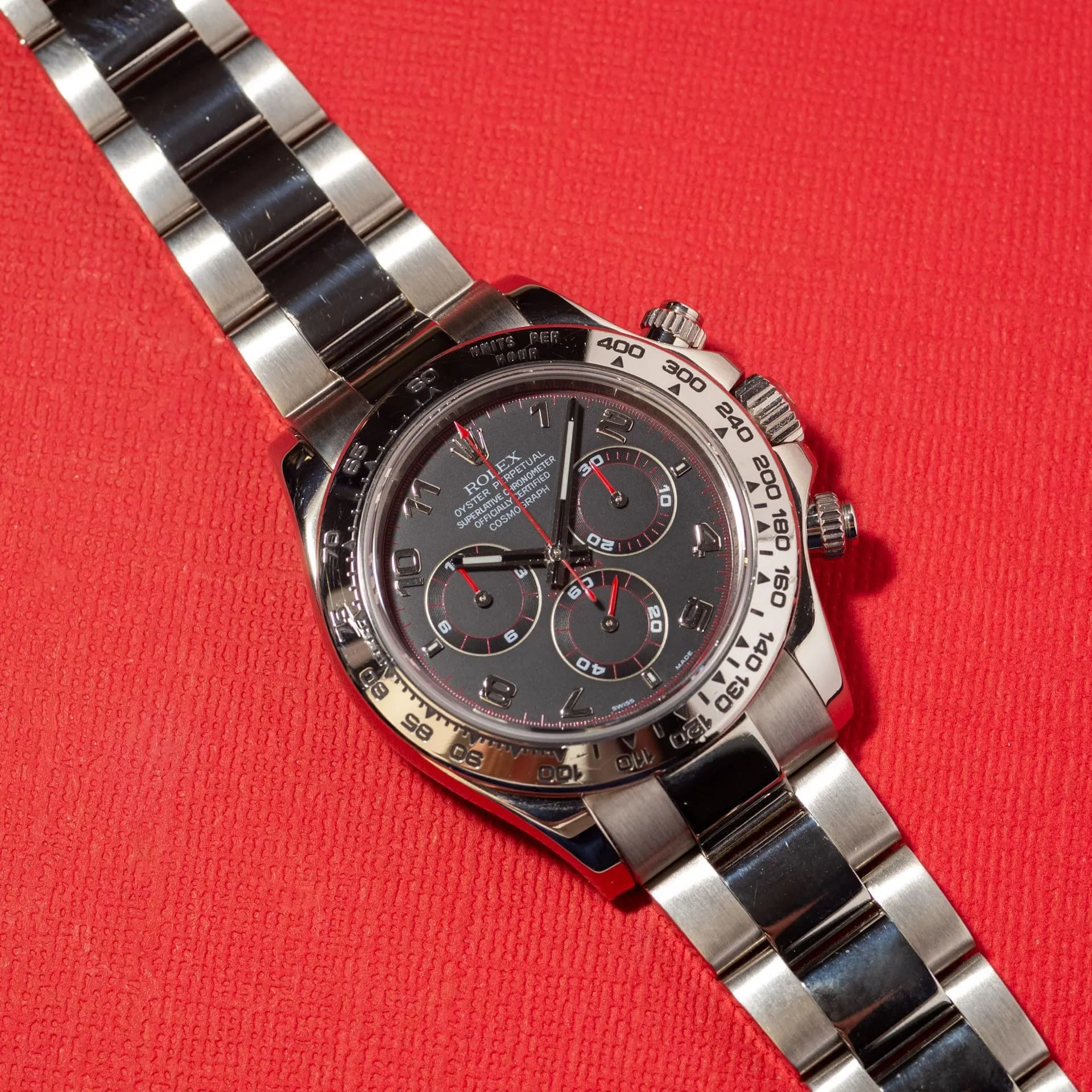 116509 Racing Rolex Daytona 116509 Or Blanc Cadran Racing Anthracite - Paris | 41Watch